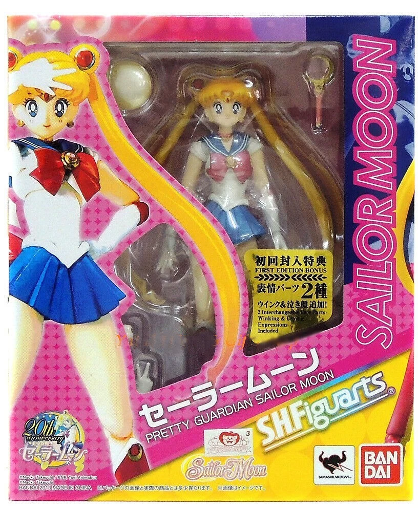 Bandai S.H. Figuarts Sailor Moon With Luna Action Figure 1st Edition W/ Bonus Face 9 Bandai S.H. Figuarts Sailor Moon With Luna Action Figure 1st Edition W/ Bonus Face - Image 7