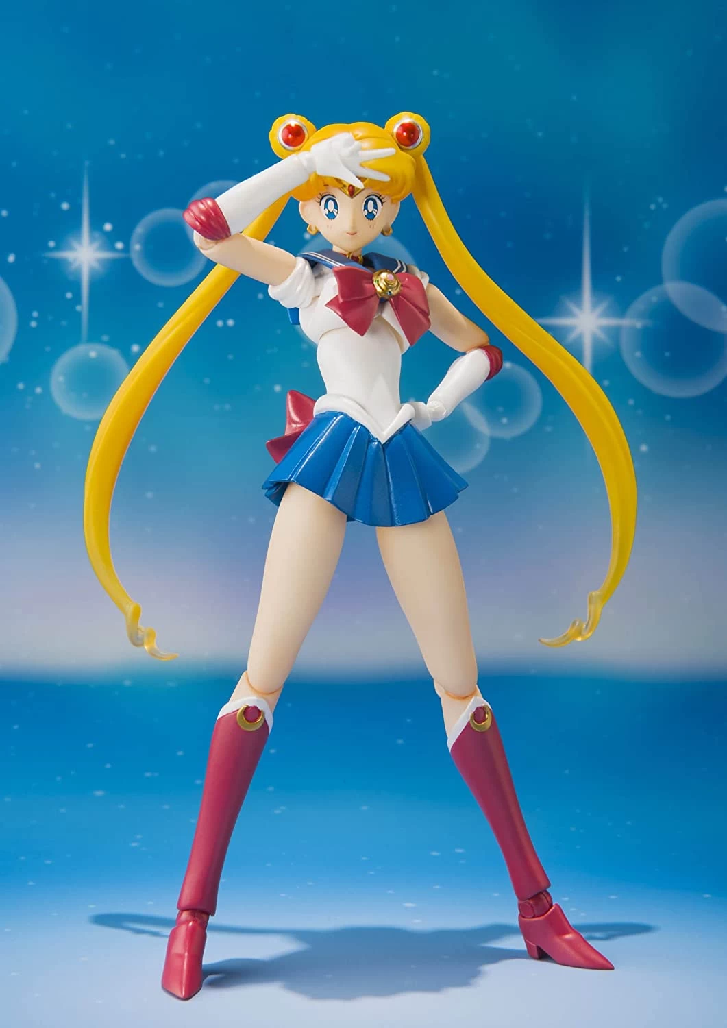 Bandai S.H. Figuarts Sailor Moon With Luna Action Figure 1st Edition W/ Bonus Face 4 Bandai S.H. Figuarts Sailor Moon With Luna Action Figure 1st Edition W/ Bonus Face - Image 2