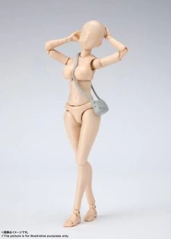 Bandai S.H. Figuarts Woman Female Body Chan DX (Yabuki Kentaro Ver.) Pale Orange Color Ver. Action Figure -Toy Shop 4573102632999c
