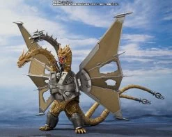 Bandai S.H. Monsterarts Godzilla Vs. King Ghidorah Mecha King Ghidorah (Decisive Battle Set) Action Figure 12 Bandai S.H. Monsterarts Godzilla Vs. King Ghidorah Mecha King Ghidorah (Decisive Battle Set) Action Figure -Toy Shop 4573102640505d