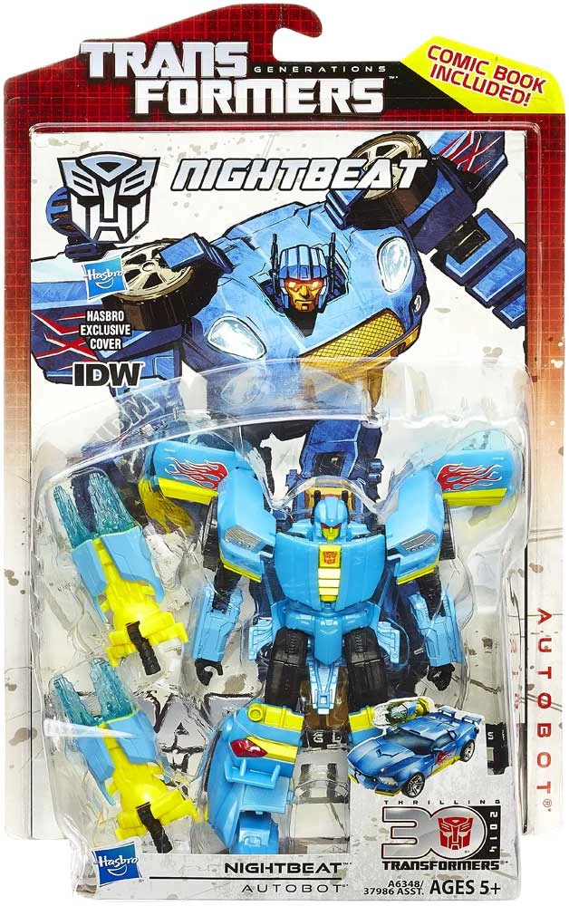 Hasbro Transformers Generations Deluxe Class Nightbeat Thrilling Action Figure IDW 4 Hasbro Transformers Generations Deluxe Class Nightbeat Thrilling Action Figure IDW - Image 2